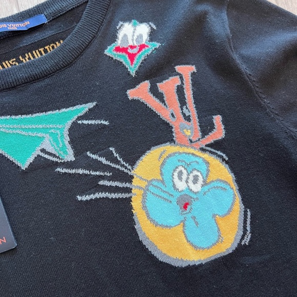 Men’s Louis Vuitton Monogram Comics Intarsia Short-Sleeved Crewneck
Size small - Picture 2 of 7